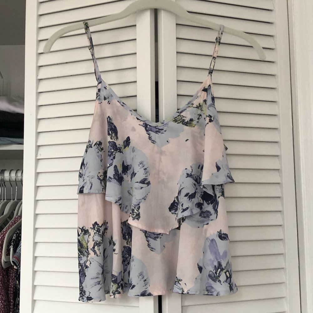 ASTR S flowy pink printed tank